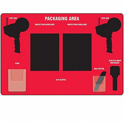 GRAINGER PSB720RDBK Shadow Board