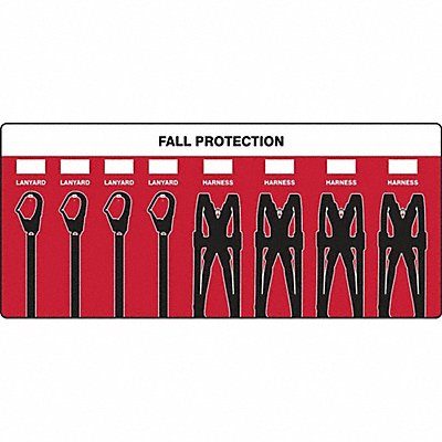 GRAINGER PSB723RDBK Shadow Board