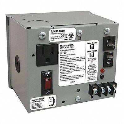 FUNCTIONAL DEVICES INC / RIB PSH40AB10 Class 2 Transformer 40VA Enclosed Wall