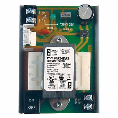 FUNCTIONAL DEVICES INC / RIB PSM24A24DAS Linear DC Powr Supply 24Vac to 1.5-28Vdc