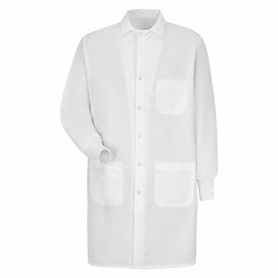 VF IMAGEWEAR KP72WHRGM Laboratory Coat M White Cotton Poplin/Polyester