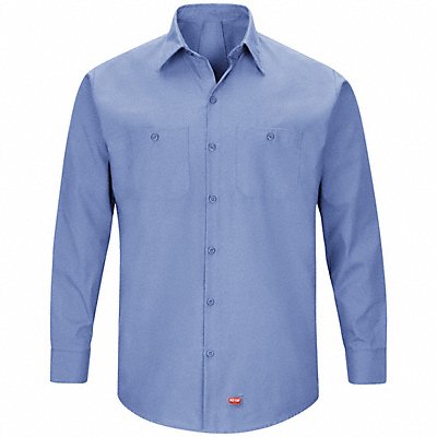 823TD4 RED KAP SX10LB M LS MIMIX WORK SHIRT LIGHT BLUE