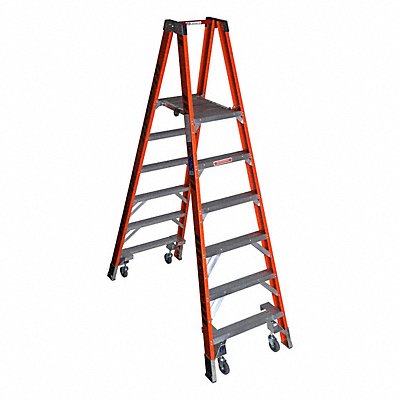 WERNER PT74064C Twin Platform Stepladder 6 ft FGL 300 lb