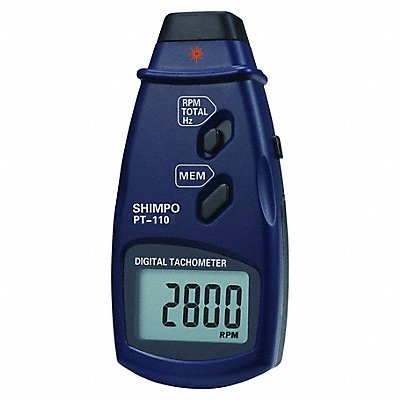 SHIMPO PT110 Tachometer +/-0.05% RPM Acc LCD