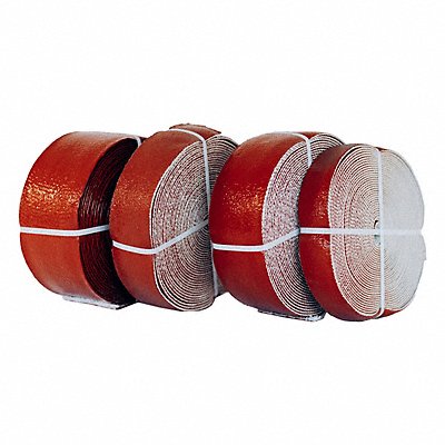 AEROQUIP PT01IOR Pyrotape Silicone Rubber, 50 ft Lg, Iron Oxide Red, Spiral Closure 864MX3