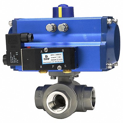 DYNAQUIP CONTROLS PYSA8AJSR14010A Ball Valve 2 In NPT Spring Return SS