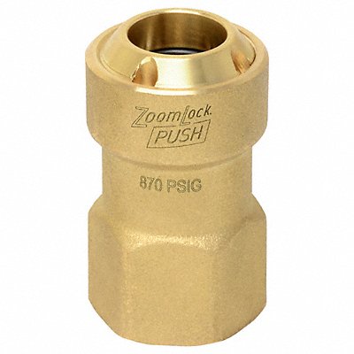 PARKER PZKPF6HNBR38SAE Push-to-Connect HVAC Fitting Brass
