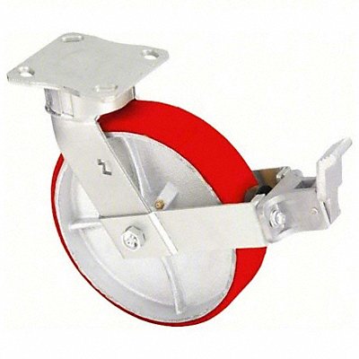 GRAINGER P25SUY080KP14WKDL001 Kingpinless Plate Castor Swivel 1250 lb.
