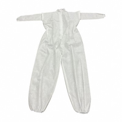 CONDOR 817LE8 Collared Coveralls 5XL White Bulk PK25