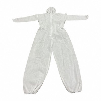 CONDOR 817LF0 Hooded Coveralls L White Bulk PK25