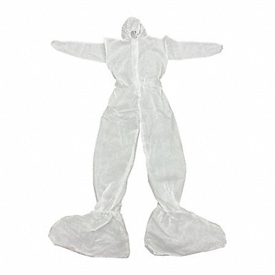 CONDOR 817LD7 Hooded Coveralls XL White Bulk PK25