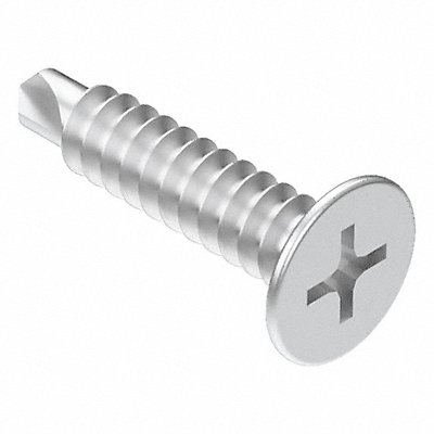 GRAINGER 636505BR Drill Screw Wafer #8 Zinc 1 L PK5000
