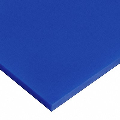 GRAINGER PSUHMWGF207 Plastic Sheet UHMWPE 12 x48 0.375 T Blue Opq
