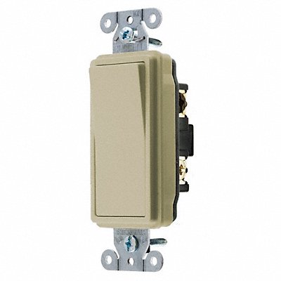 HUBBELL DS320I Wall Switch Ivory 20 A Back Side 3-Way
