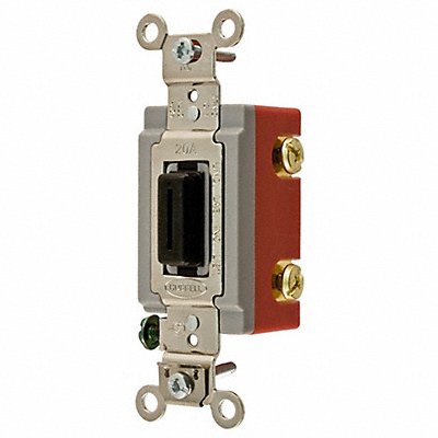 HUBBELL HBL1221L Wall Switch Black 20A Back Side Single Pole