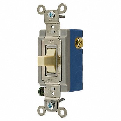 HUBBELL WIRING DEVICE-KELLEMS HBL1381I Wall Swtch 1-Pol 120/277V 15A Ivry Toggl