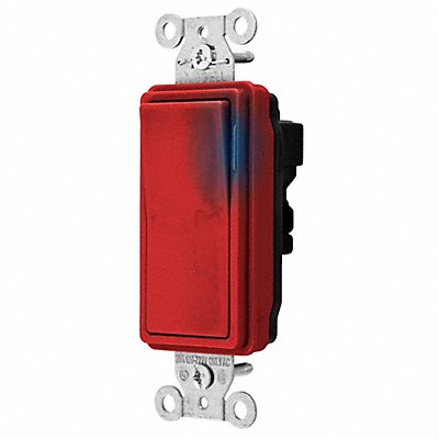 HUBBELL SNAP2123ILRNA Illuminated Wall Switch 3-Way 20A Red