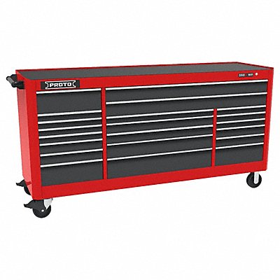 PROTO J558846B21SG Rolling Tool Cabinet Grey/Red 21 Drawers