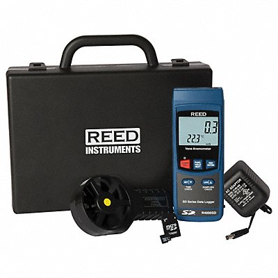 REED INSTRUMENTS R4000SDKIT Thermo-Anemometer 40to0.8 km/h 32to122F