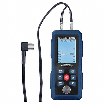 REED INSTRUMENTS R7920NIST Ultrasonic Thickness Gauge 3ft.