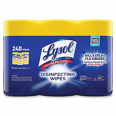 LYSOL 1920084251 Disinfecting Wipes Canister 80 PK3