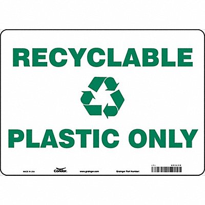 CONDOR 468U59 K0979 Safety Sign 10 in x 14 in Polyethylene