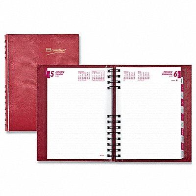 BROWNLINE CB389CRED Daily Planner 8-1/2 x5-3/4 Red
