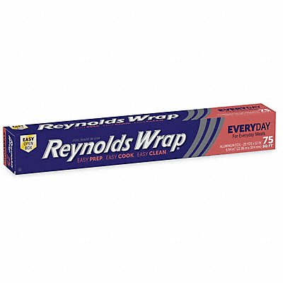REYNOLDS WRAP PACF28015 Aluminum Foil Roll 75 ft L 12 in W