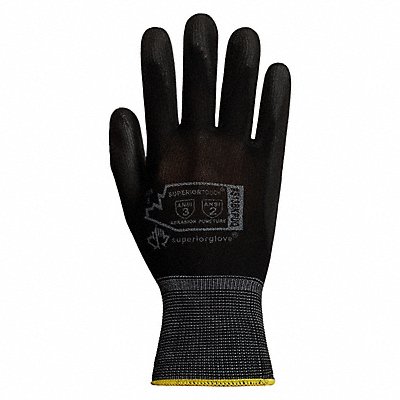 SUPERIOR GLOVE S13BKPUQ10 13ga Blk Nylon PU Palm 10 PK12