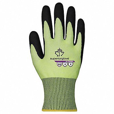 SUPERIOR GLOVE S21TAXGFN6 Glove XS 21G A6 HiVis Foam Nitrile