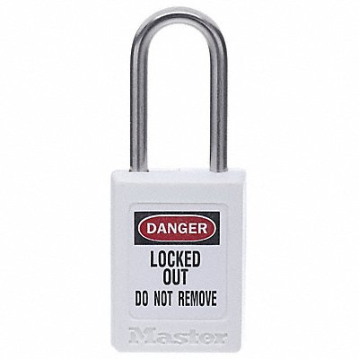 MASTER LOCK S31WHT D5337 Lockout Padlock KD White 1-7/8 H
