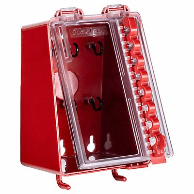 MASTER LOCK S3570 Group Lock Box Plastic Red 7.1 in H