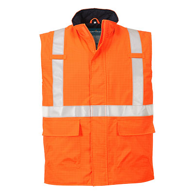 Portwest S776 Bizflame Rain Hi-Vis Anti-Static FR Bodywarmer