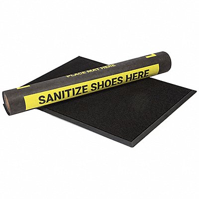 PIG SAN205BK Footwear Sanitizing Mat 10 ft L 3 ft W