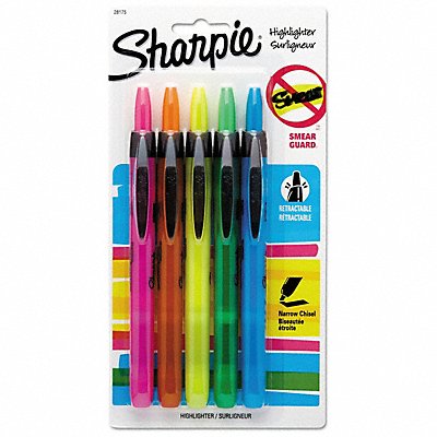 SHARPIE 28175PP Retractable Highlighter Chisel Assorted