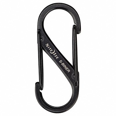 NITE IZE SB12PK01 Double Gated Carabiner 1-9/16 in PK2