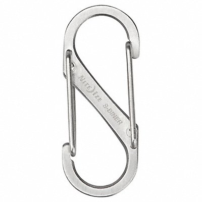 NITE IZE SB12PK11 Double Gated Carabiner 1-9/16 in PK2