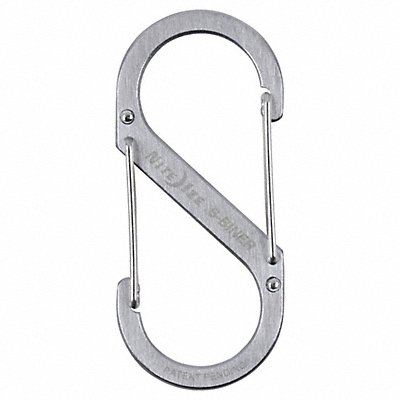 NITE IZE SB40311 Double Gated Carabiner 3-1/2 in Silver