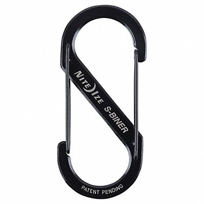 NITE IZE SB50301 Double Gated Carabiner 4-3/8 in Black