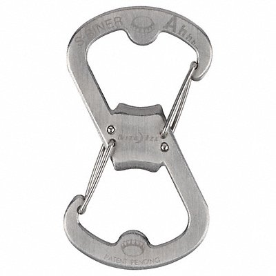 NITE IZE SBO0311 S-Biner Key Clip Silver Texture 2 in