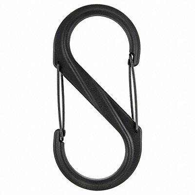 NITE IZE SBP100301BG Carabiner Clip 10-3/8 in Plastic Black