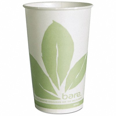SOLO CUP RW16BBJD110 Disp Cold Cup 16 oz Green/White PK1000