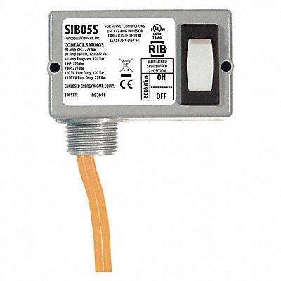 FUNCTIONAL DEVICES INC / RIB SIB05S PrewireRockSwtch NoLens/Lamp Wht On/Off