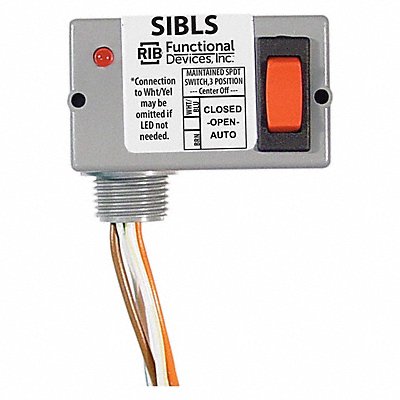 FUNCTIONAL DEVICES INC / RIB SIBLS PrewiredRocker Switch LED Red On/Off/On