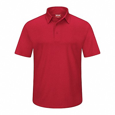 RED KAP SK90RDSS6XL J2888 Short Sleeve Polo Sz 6XL Red Polyester