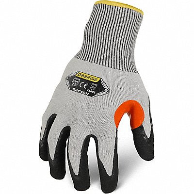 IRONCLAD SKC4SN04L Knit Work Glove L Black HPPE Steel PR
