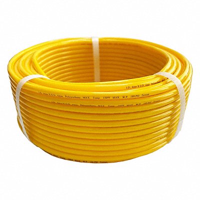 GRAINGER 806FJ3 Tubing 6mm OD 180 PSI 100 Ft Yellow