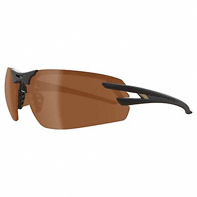 EDGE EYEWEAR SL115VS Safety Glasses Amber Lens Black Frame M