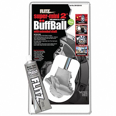 FLITZ PREMIUM POLISHING PRODUCTS SM1025050 Buffing Ball Polishing Type 2 Size
