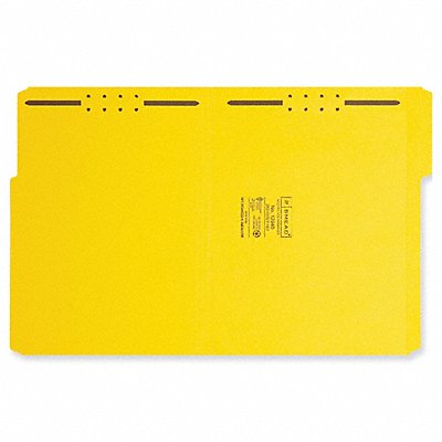 GRAINGER 12940 Pressboard Folder 2 Fastener Yellow PK50